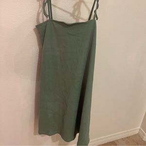 NWT green spaghetti strap dress